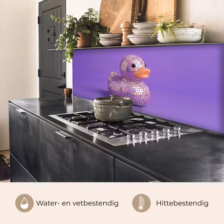 Keuken achterwand - Disco - Eend - Paars — 5