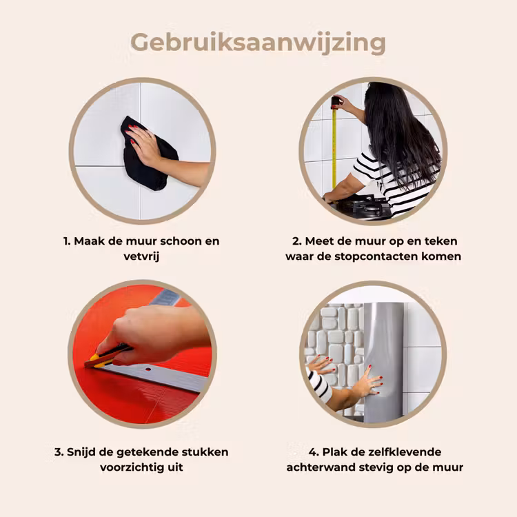 Keuken achterwand - Reliëf - Structuur - Wit — 9