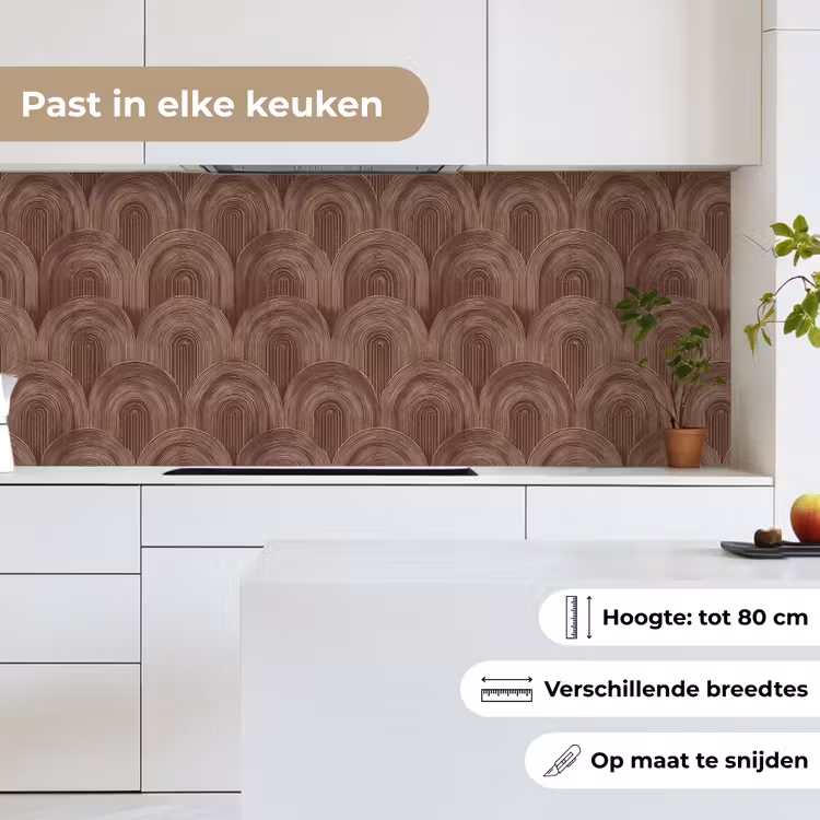 Keuken achterwand - Ritmisch - Effect - Bruin — 7
