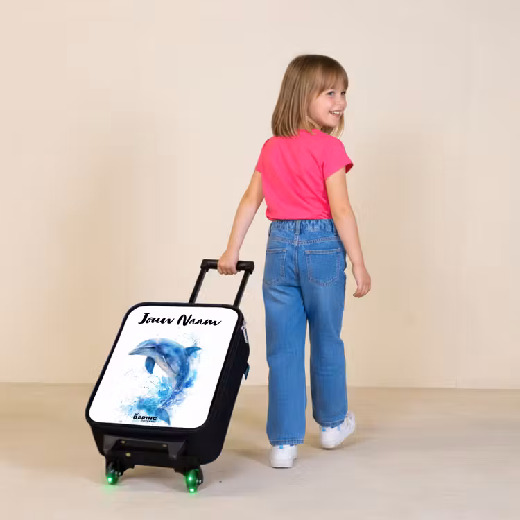Kinderkoffer - Springende blauwe dolfijn — 2