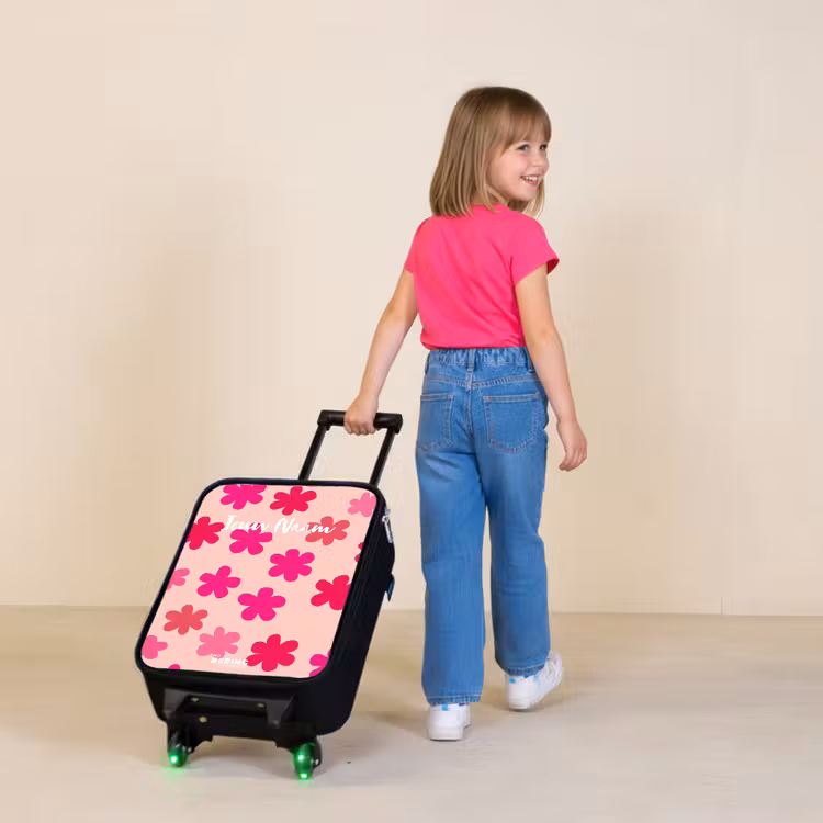 Kinderkoffer - Roze bloemen — 2