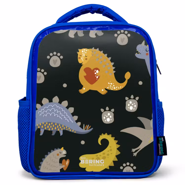 Kinderrugzak - Blauw - Liefdevolle dinosaurus β 1