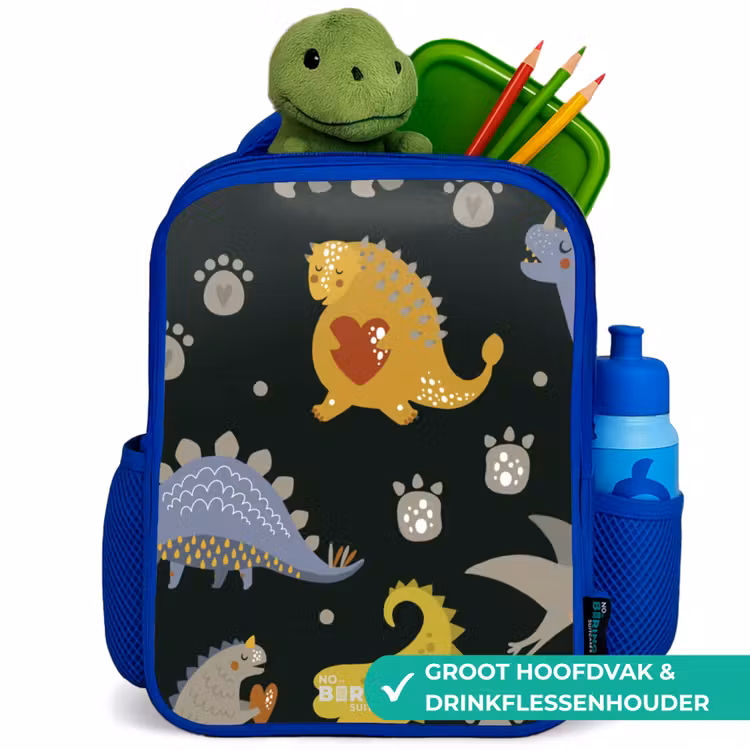Kinderrugzak - Blauw - Liefdevolle dinosaurus β 6