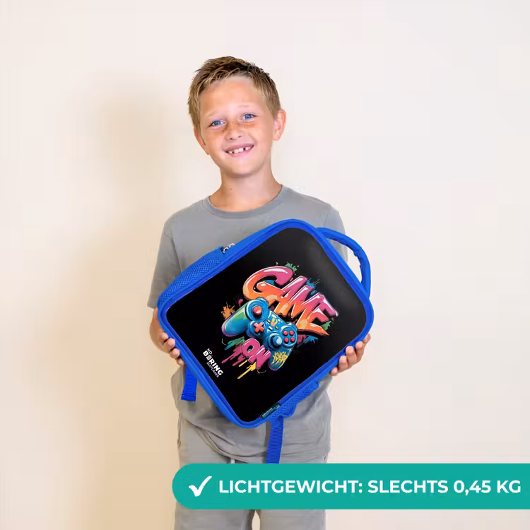 Kinderrugzak - Blauw - Game - Controller - Graffiti - Neon β 2