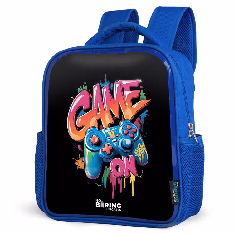 Kinderrugzak - Blauw - Game - Controller - Graffiti - Neon β 7