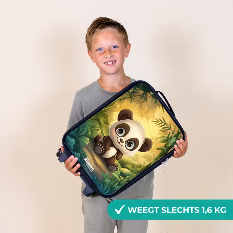 Kinderkoffer - Panda - Bamboebos - Groen — 3