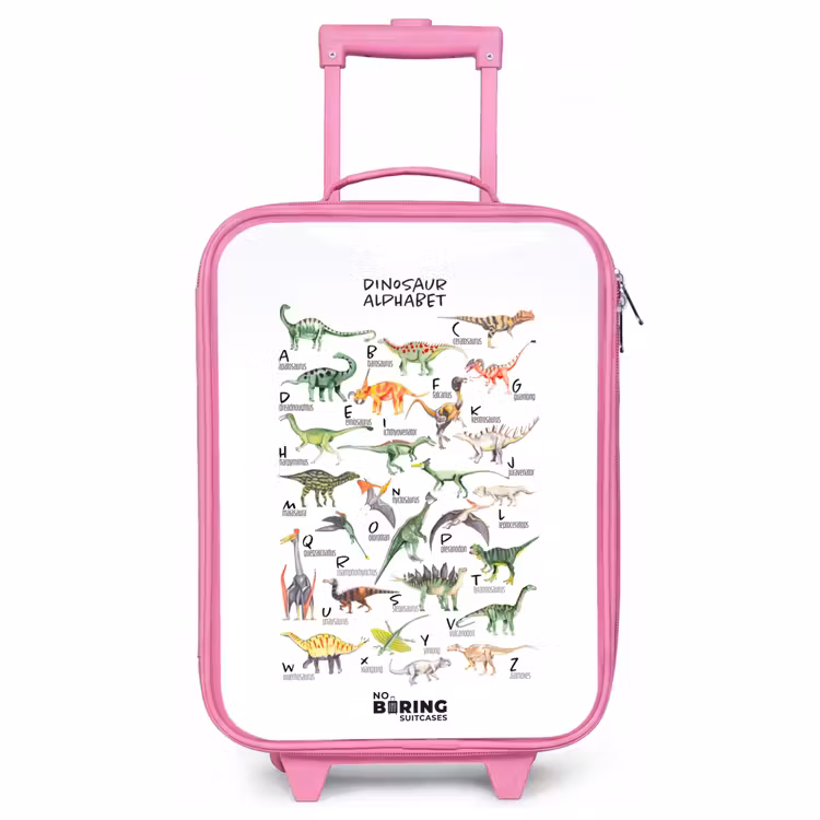 Kinderkoffer - Roze - Alfabet van dino's — 1