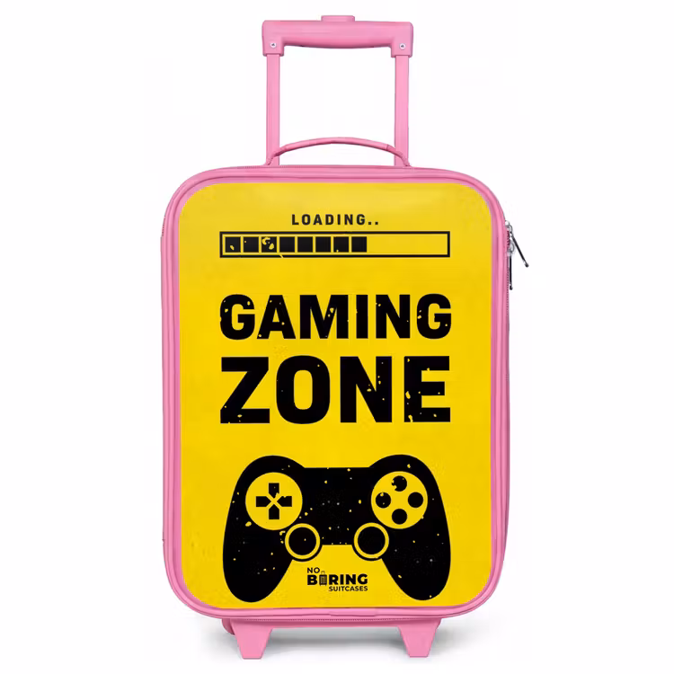 Kinderkoffer - Roze - Zwart-geel met gaming zone — 1