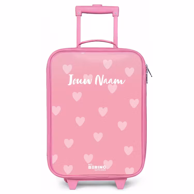 Kinderkoffer - Roze - Hartjesritme — 1