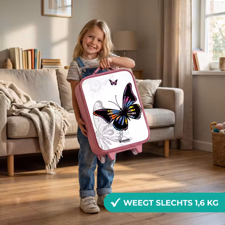 Kinderkoffer - Roze - Petal papillon — 2