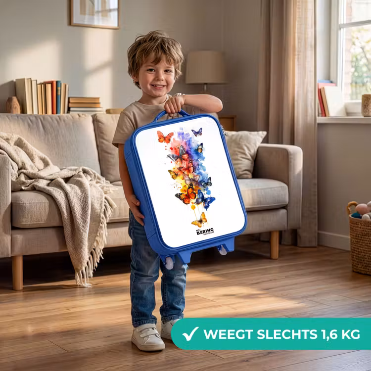 Kinderkoffer - Blauw - Vlinderzwerm — 2