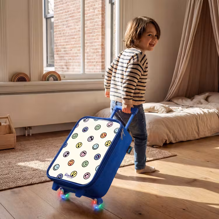 Kinderkoffer - Blauw - Speelse smiley-mix — 3