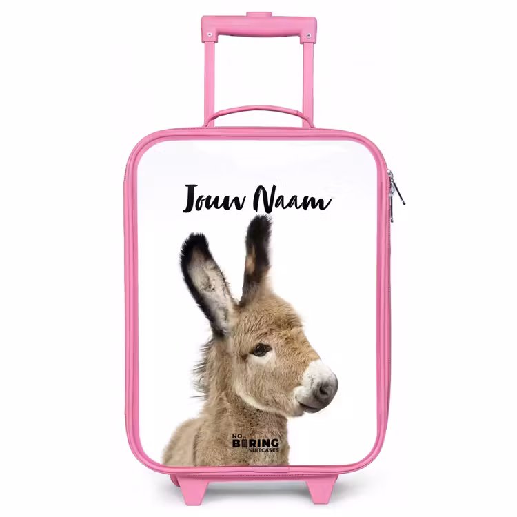 Kinderkoffer met naam - Roze - Eddy Ezel — 1