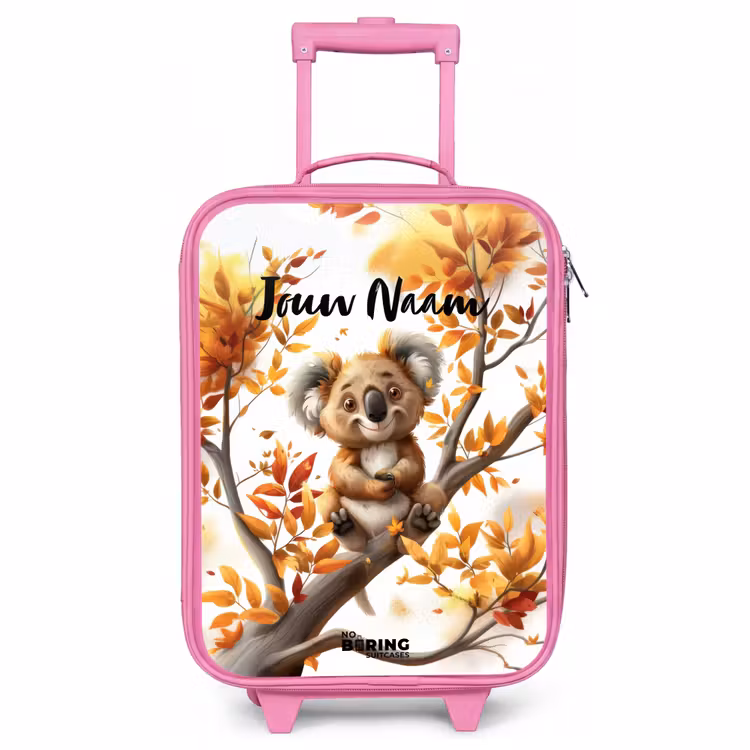 Kinderkoffer met naam - Roze - Kenny koala — 1