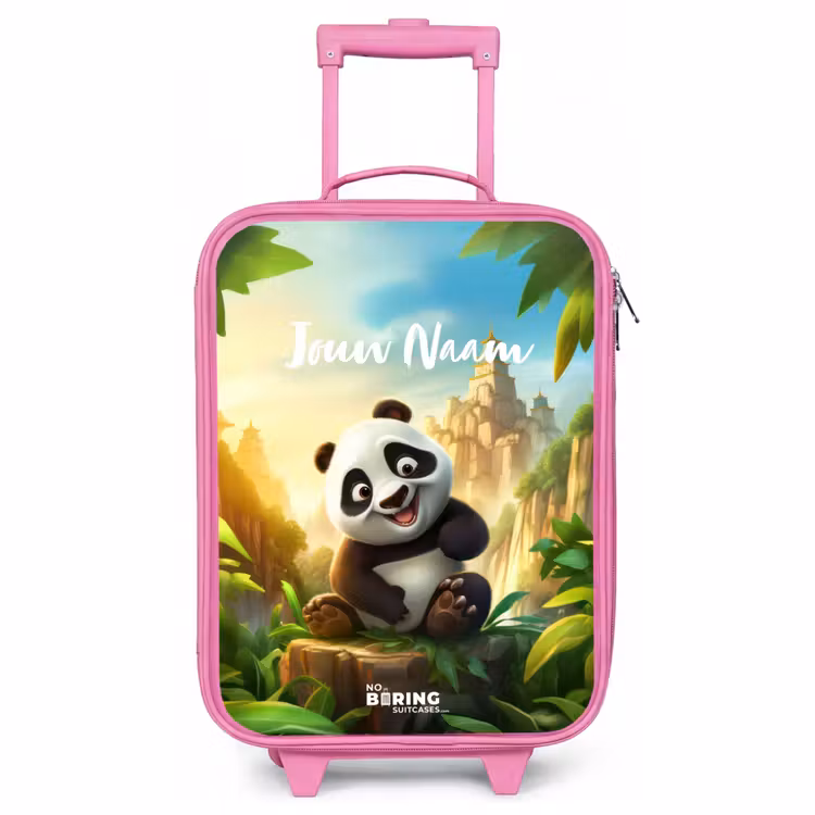 Kinderkoffer met naam - Roze - Peter Panda — 1