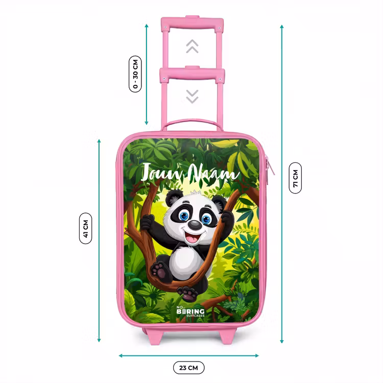 Kinderkoffer met naam - Roze - Pedro panda — 5