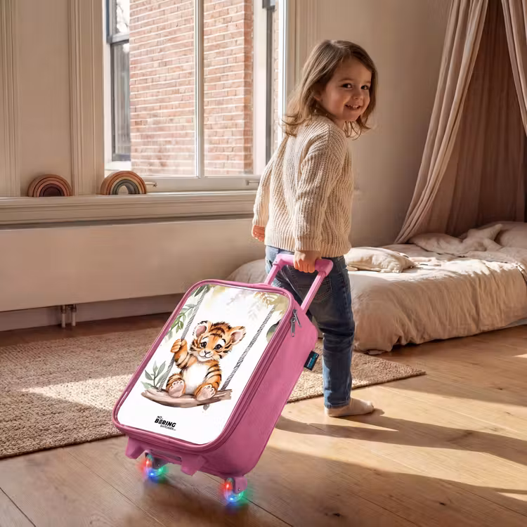 Kinderkoffer - Roze - Timo tijger — 3