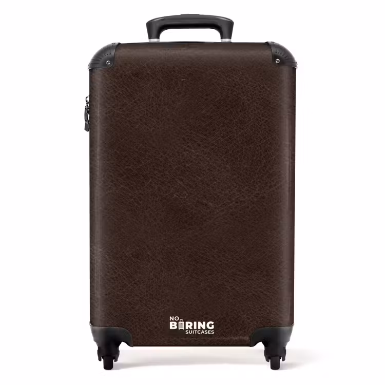 Koffer - Lederen look chocolade bruin — 1