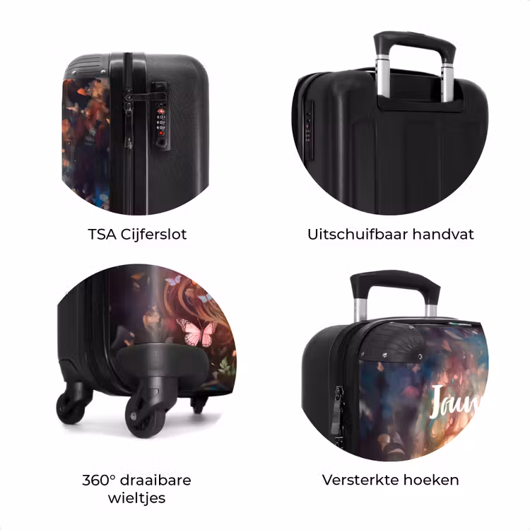 Koffer met naam - Vlindermerrie — 7