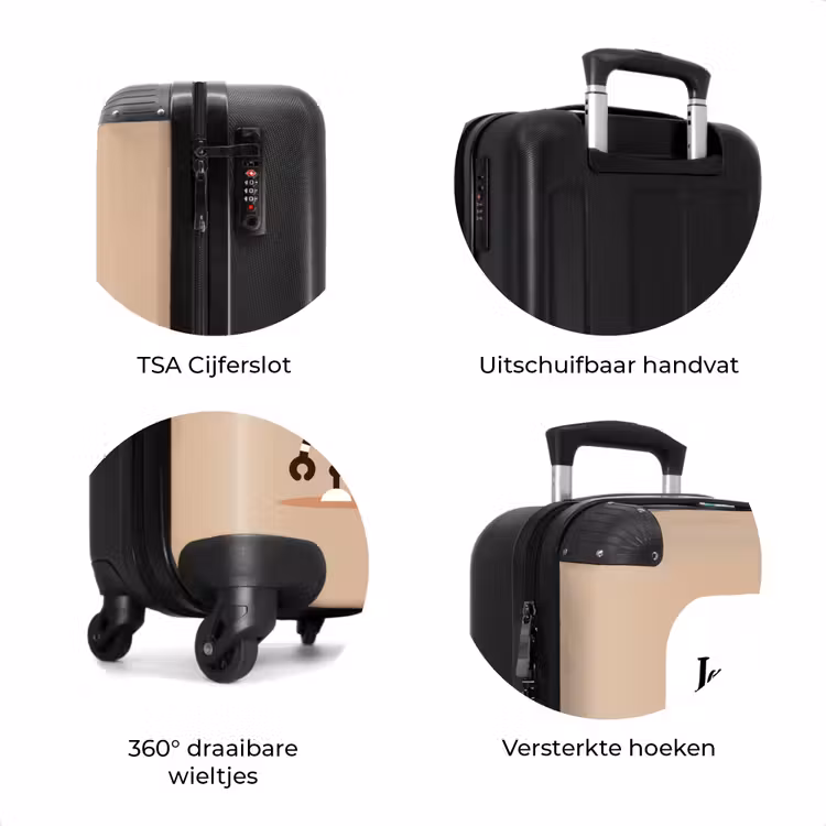 Koffer met naam - Talking robot beige — 7