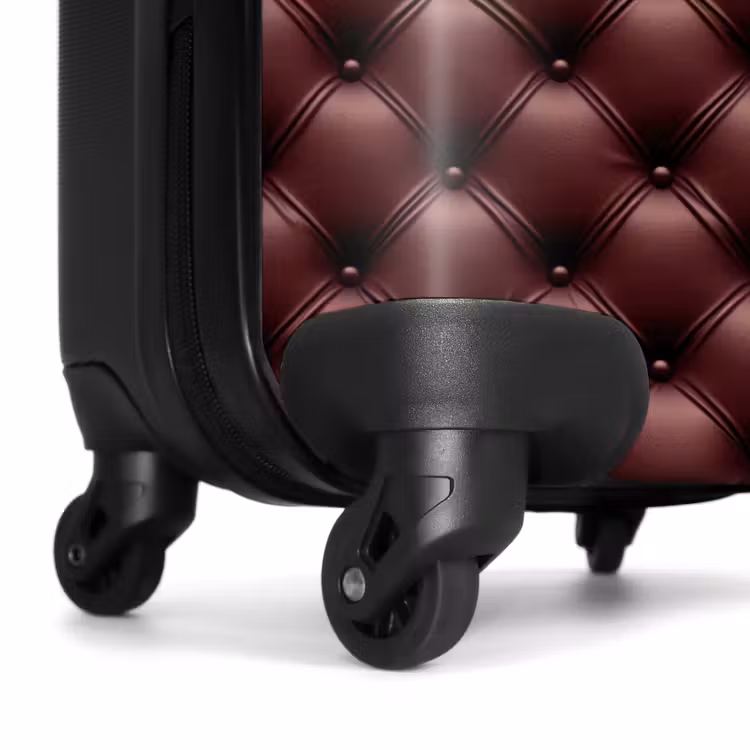 Koffer - Leer - Patroon - Bordeaux — 6