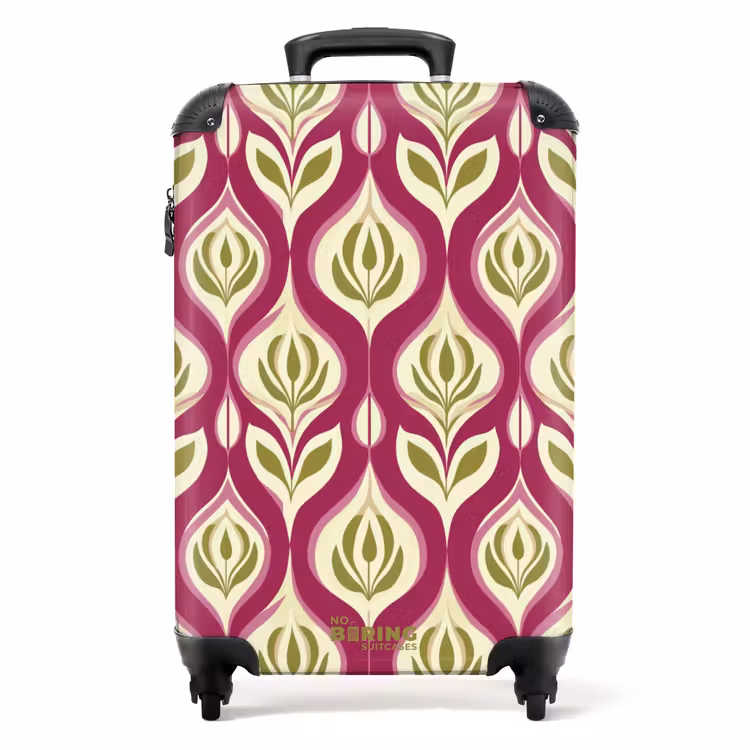 Koffer - Retro - Floraal - Paars — 1