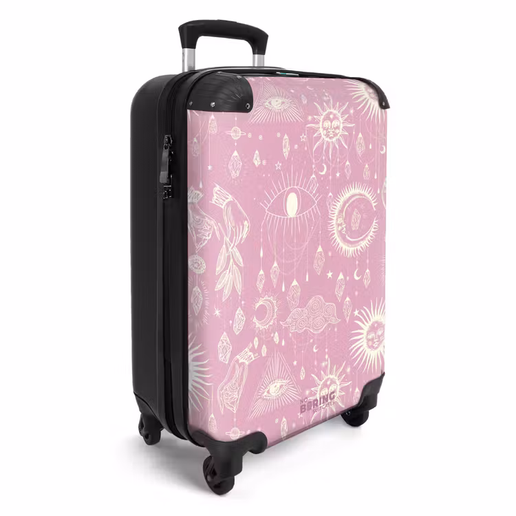 Koffer - Boho - Roze hemelpatroon — 4