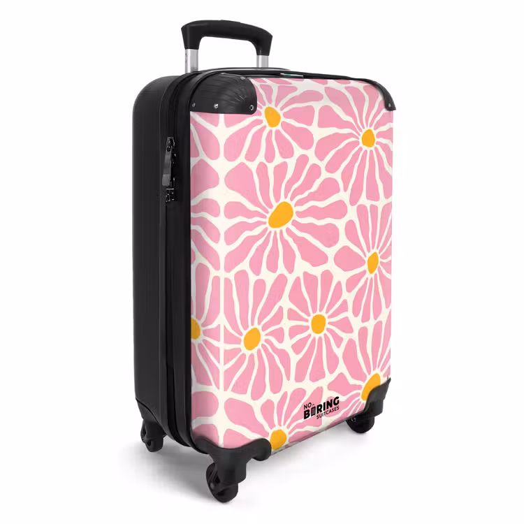 Koffer - Pastel bloemen - Roze — 4