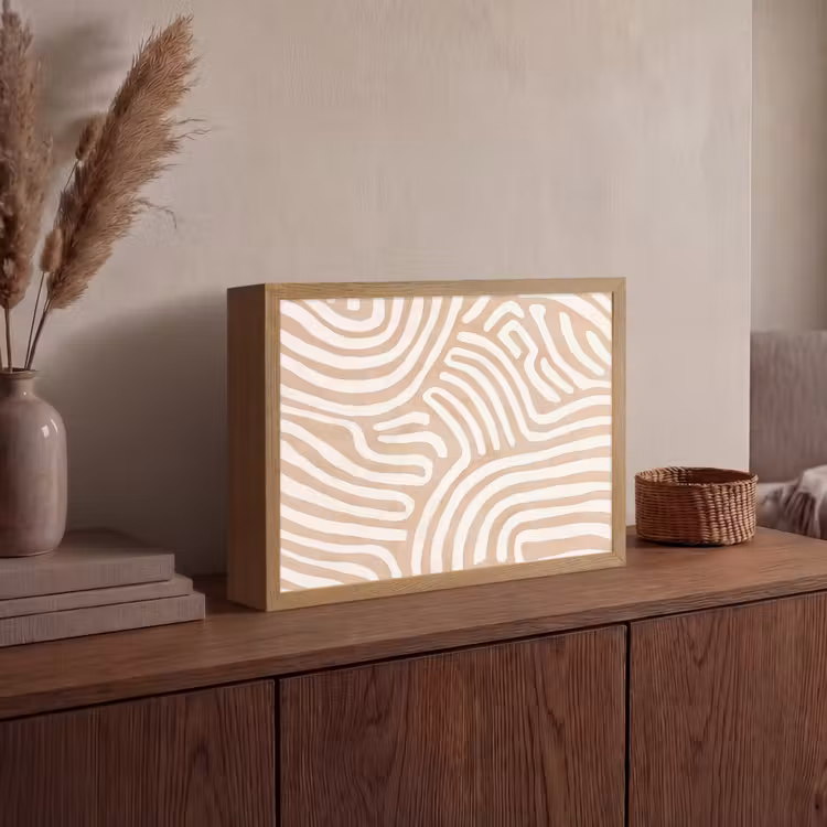 Lightbox - Wandlamp - Beige - Aardspatroon — 4
