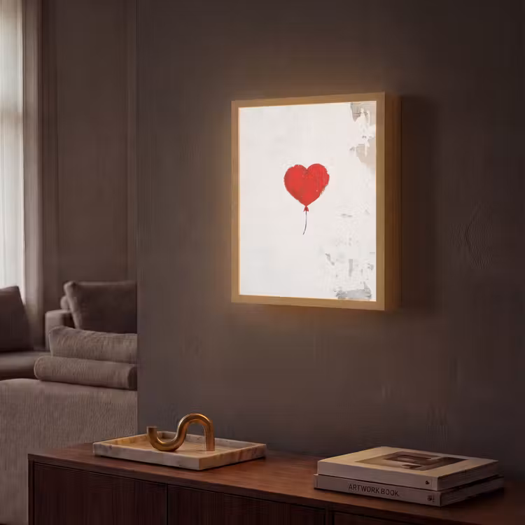 Lightbox - Wandlamp - Ballon - Rood - Hart — 2