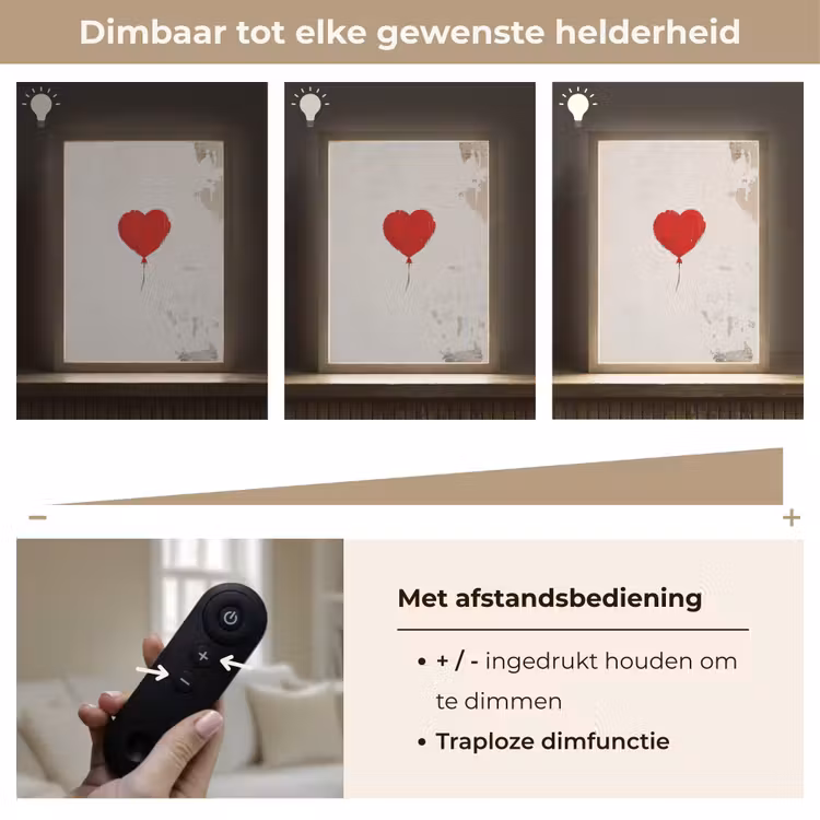 Lightbox - Wandlamp - Ballon - Rood - Hart — 8