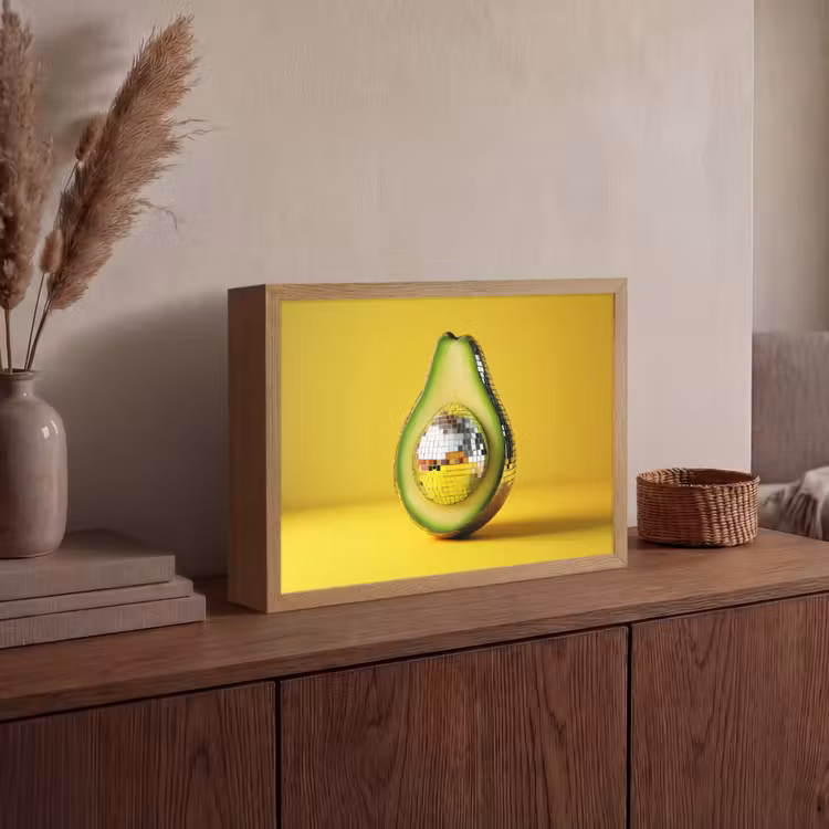 Lightbox - Wandlamp - Avocado - Discobal - Geel - Glitter — 4