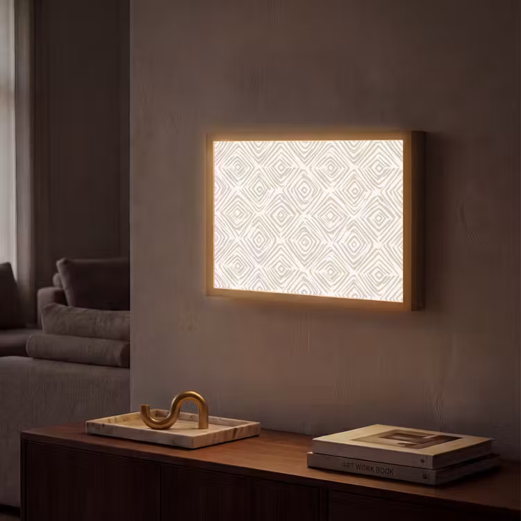 Lightbox - Wandlamp - Abstract - Ruit - Beige — 2