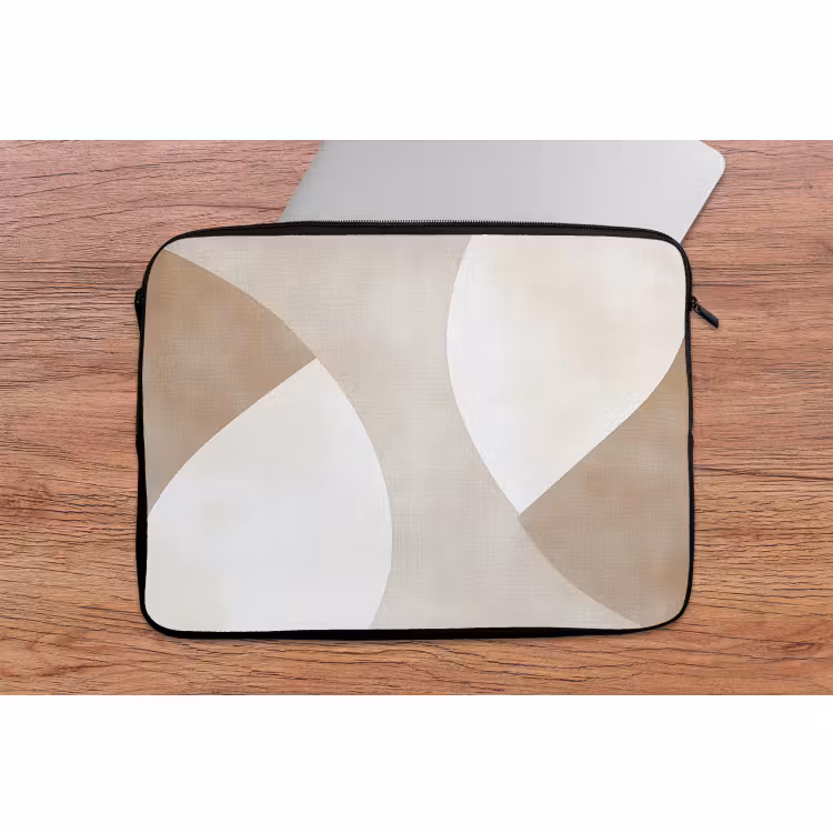 Laptophoes - Bruin - Japandi - Abstract — 2