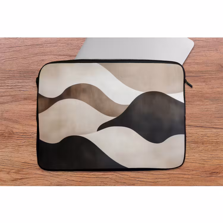 Laptophoes - Golven - Abstract - Beige — 2