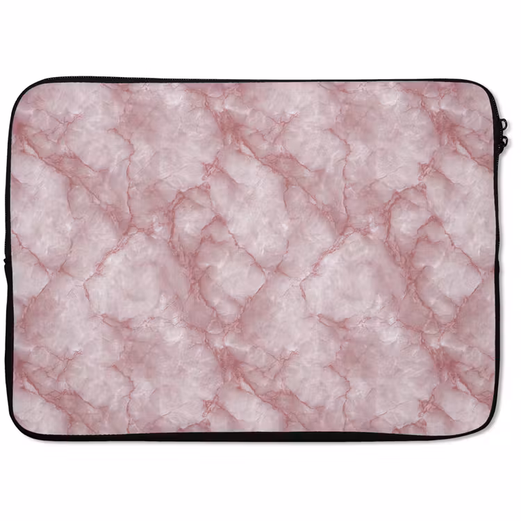 Laptophoes - Roze - Kwartsmarmer - Aders — 1