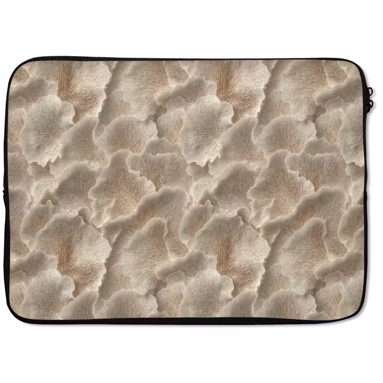Laptophoes - Waaierstructuren - Beige - Vezeltextuur — 1