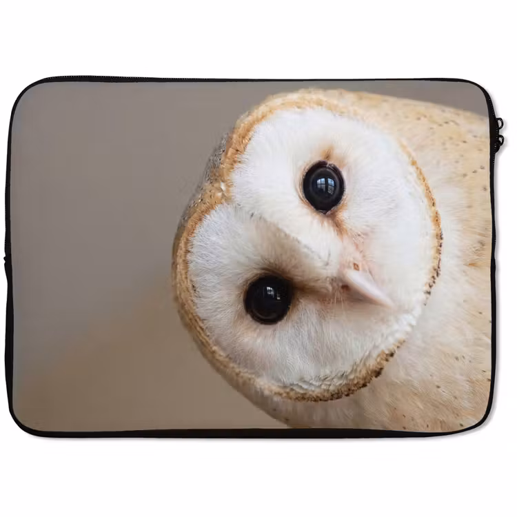 Laptophoes - Uil - Bruin - Wit — 1