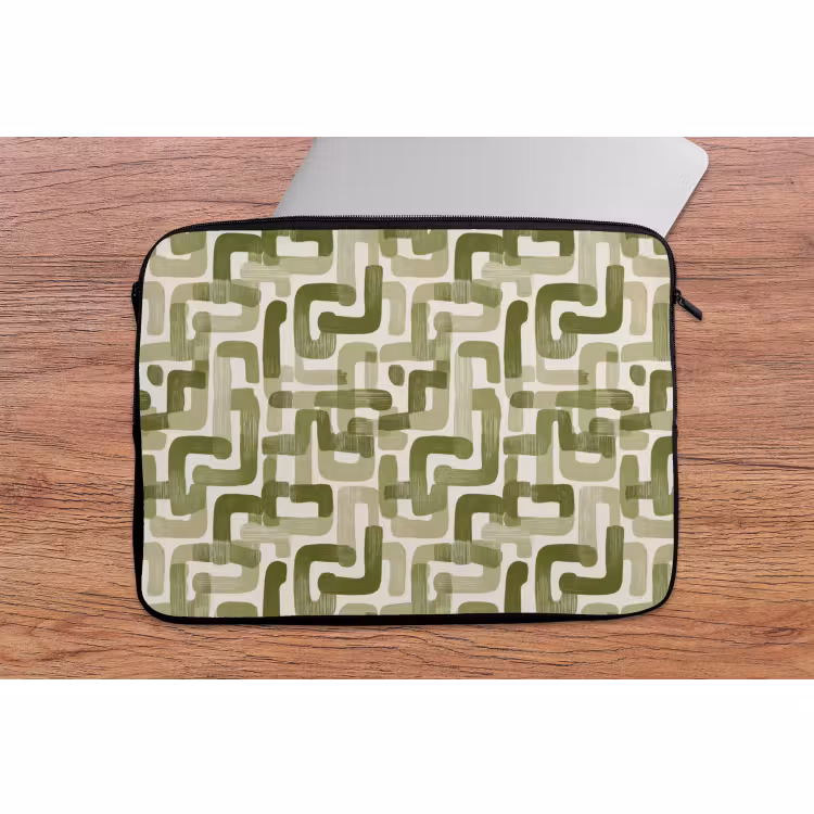 Laptophoes - Modern - Grafisch - Groen — 2