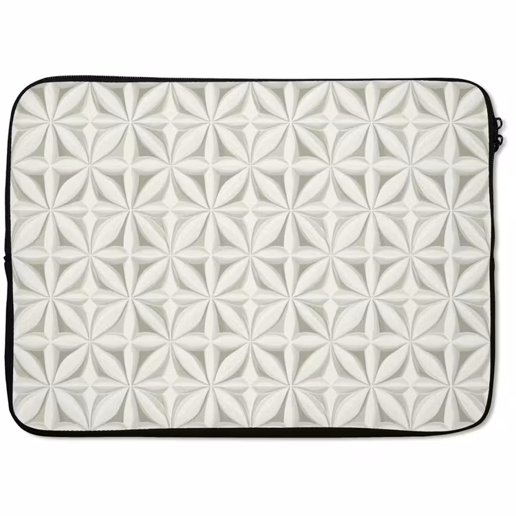 Laptophoes - Abstract - Structuur - Grijs - Wit — 1