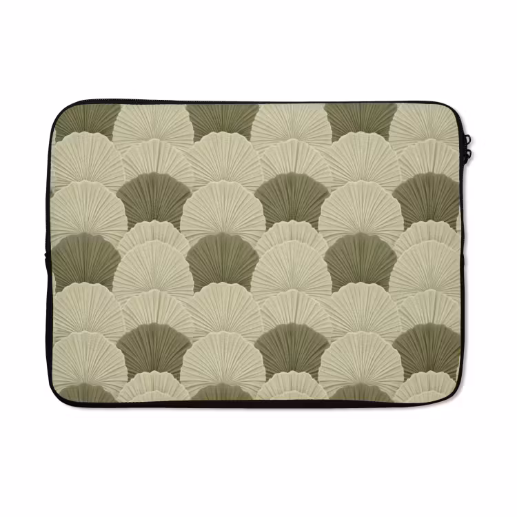 Laptophoes - Bladeren - Structuur - Groen — 3