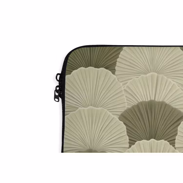 Laptophoes - Bladeren - Structuur - Groen — 4