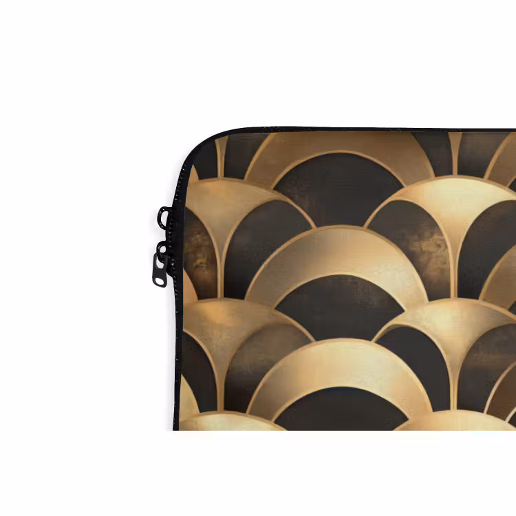Laptophoes - Schubben - Structuur - Goud — 4