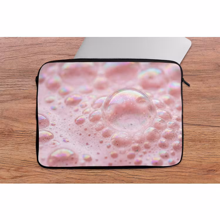 Laptophoes - Schuim - Structuur - Roze — 2