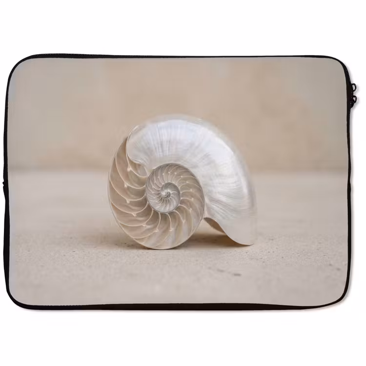 Laptophoes - Schelp - Spiraal - Beige — 1