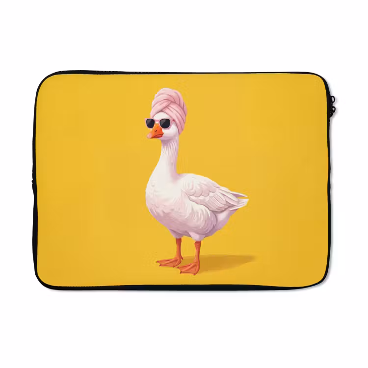 Laptophoes - Eend - Zonnebril - Geel — 3