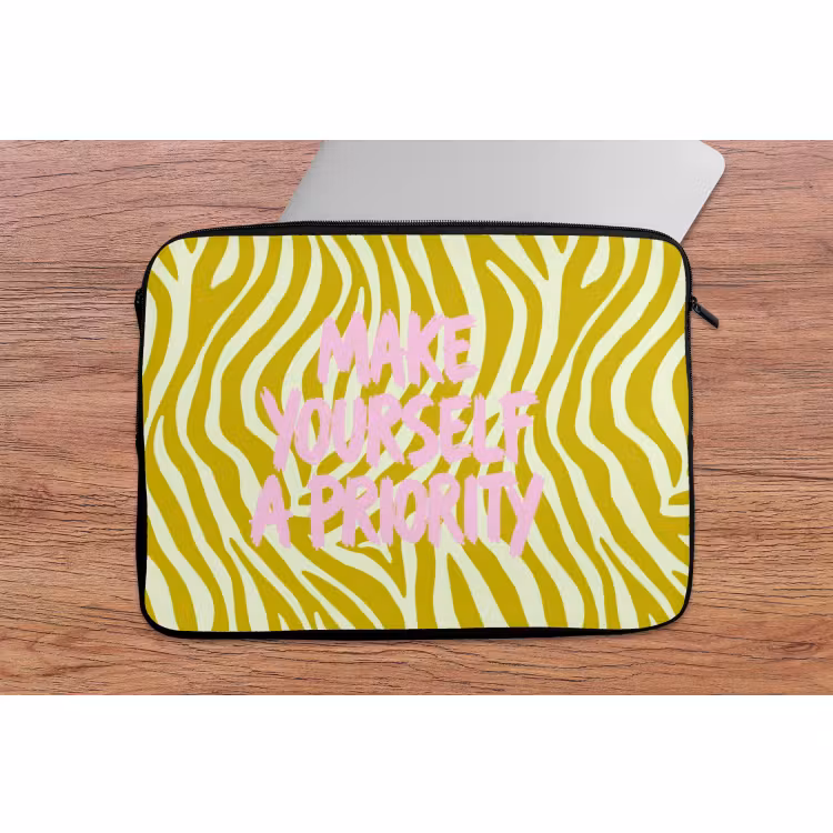 Laptophoes - Zebraprint - Priority - Roze — 2