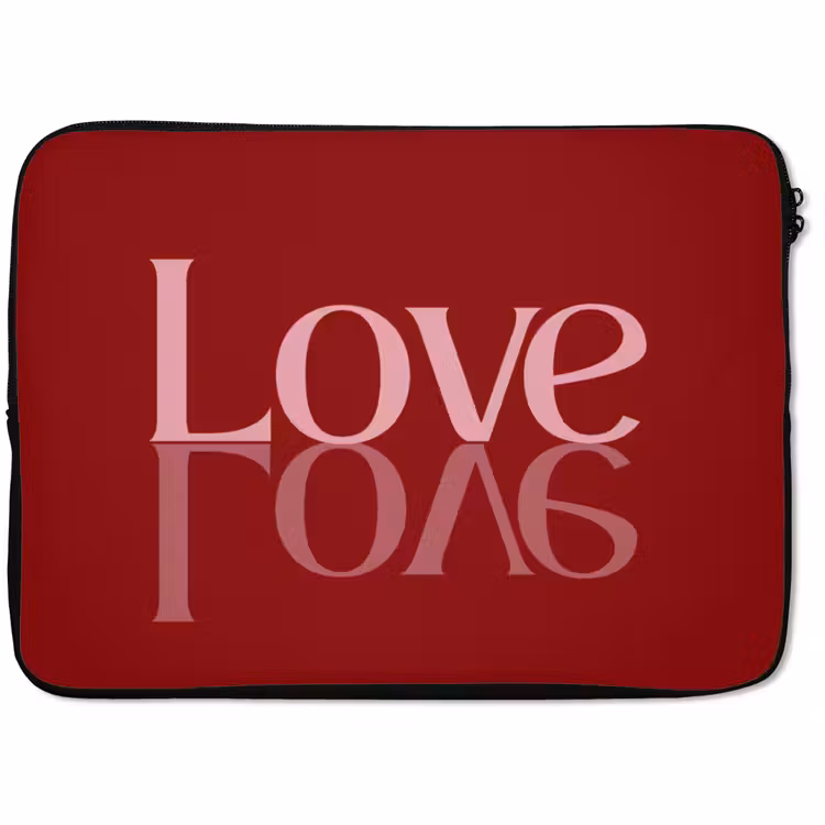Laptophoes - Love - Spiegeling - Rood — 1