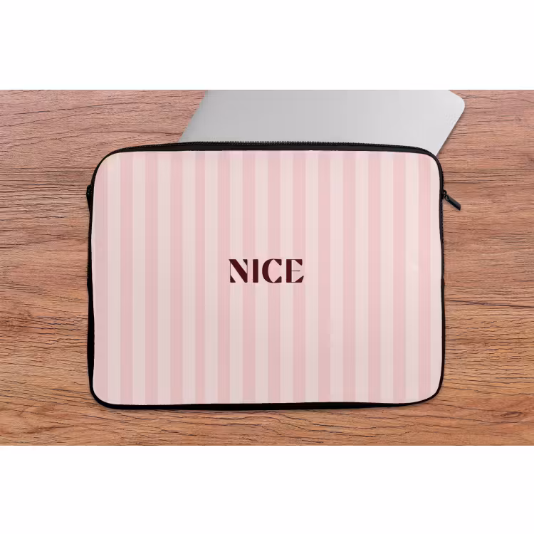 Laptophoes - Nice - Strepen - Roze — 2