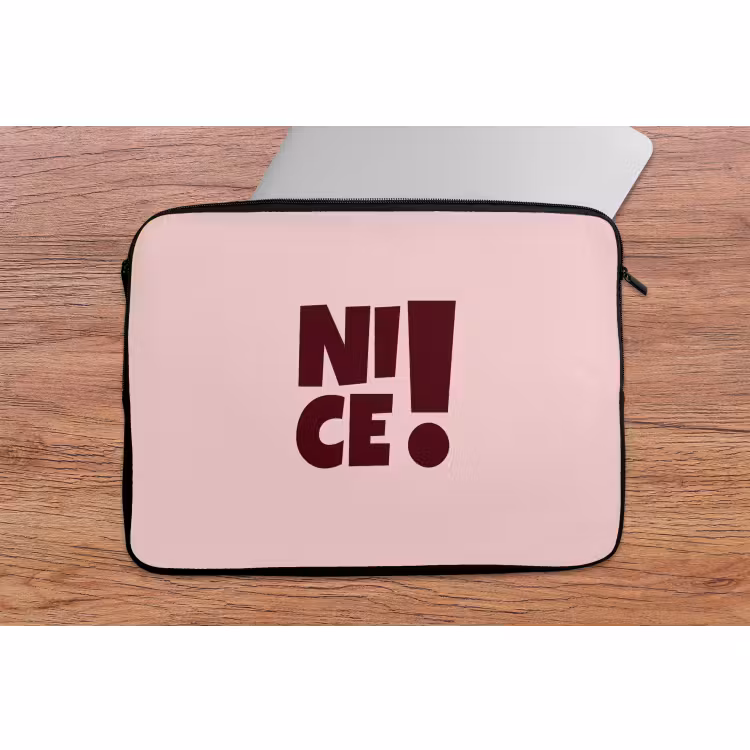 Laptophoes - Nice - Uitroepteken - Roze — 2